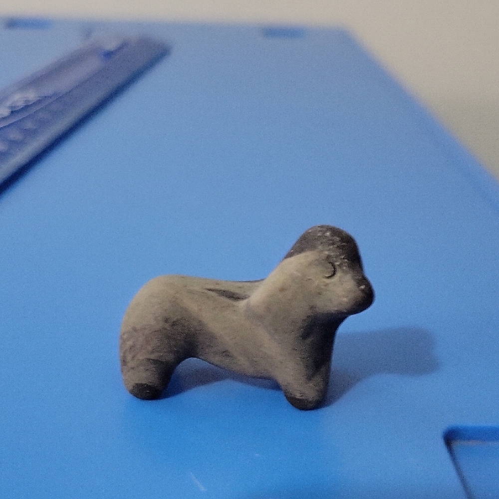 Soapstone Dachsund Crysral Dog